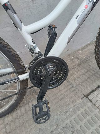 Bicicleta Topbike Roja y Blanca