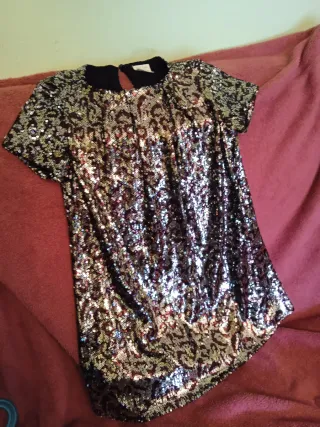 Vestido muy elegante de lentejuelas talla 116