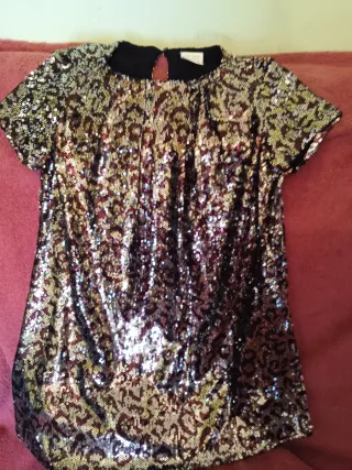 Vestido muy elegante de lentejuelas talla 116