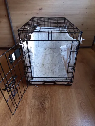 Jaula plegable acolchada