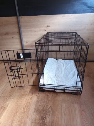 Jaula plegable acolchada