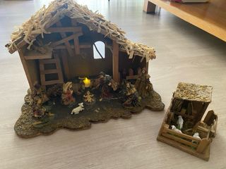 Portal de Belén con figuras y corral Negociable