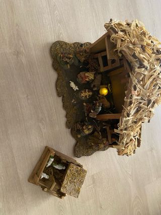 Portal de Belén con figuras y corral Negociable