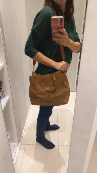 Borsa Coccinelle in pelle marrone