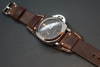 Correa de reloj cuero estilo militar Bund 18-26mm