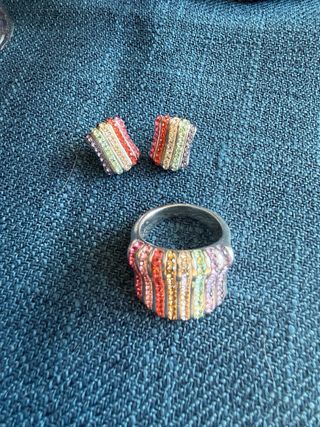 Conjunto Plata Multicolor