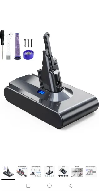 Batteria Dyson V8 7000mAh + 5 Filtri