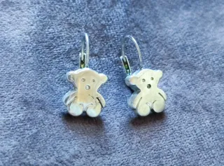 Conjunto Tous Plata Oso Pulsera y Pendientes