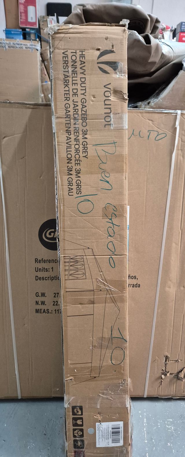 Carpa plegable 3x3m gris