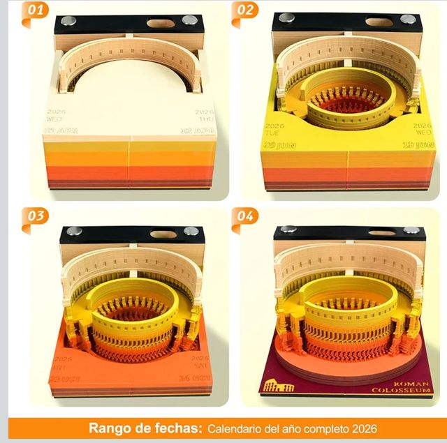 Calendario 3D Colosseo Romano 2026