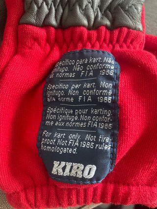 Guantes Karting KIRO Rojos Talla S