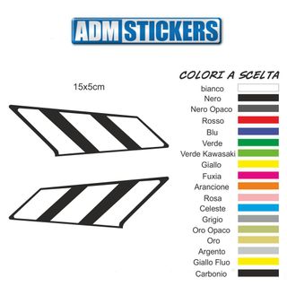 Coppia Adesivi Griglia Tipo 1 Auto Moto Scooter