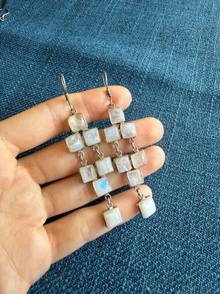 Pendientes de Plata con Piedras Blancas