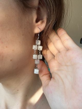 Pendientes de Plata con Piedras Blancas