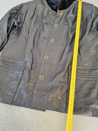 Abrigo Piel Negro Scappino Mujer Talla 50