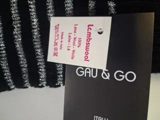 Guanti in lana lurex GAU & GO neri