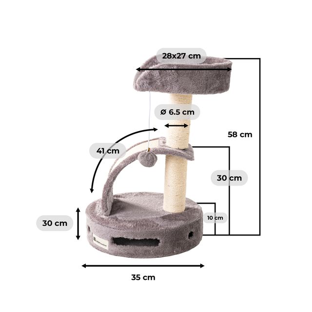 Albero gratta per gatti TATA grigio