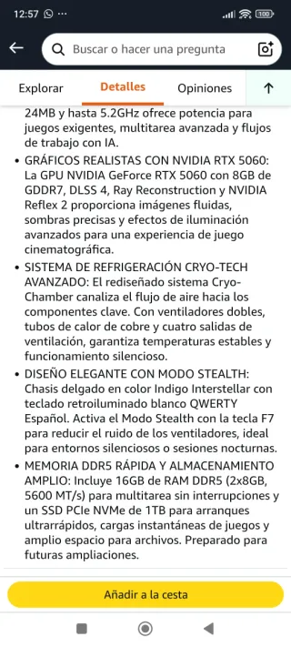 Alienware 16 Aurora Portátil Gaming AC16250