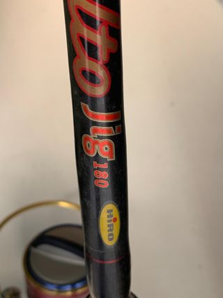 Lote 3 cañas y 3 carretes pesca