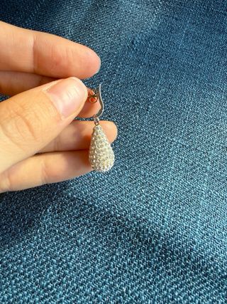 Pendientes de plata con pedrería