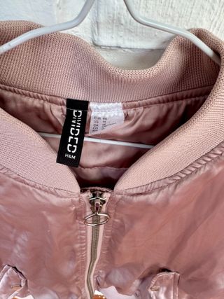Sudadera Bomber H&M Rosa Talla M