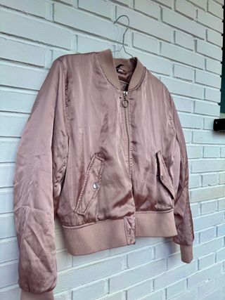Sudadera Bomber H&M Rosa Talla M