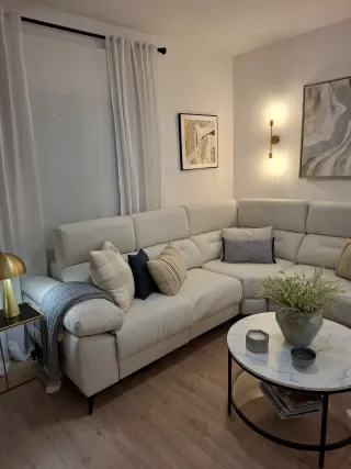 Mesa de centro moderna mármol y metal