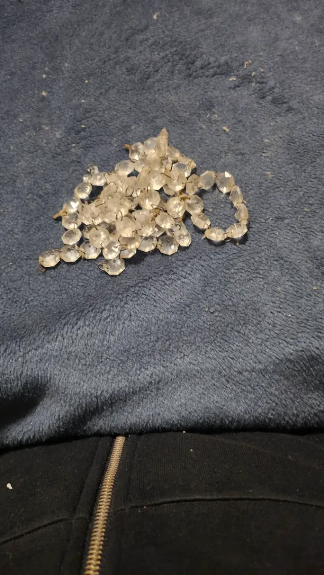 Lámpara de bronce y cristal