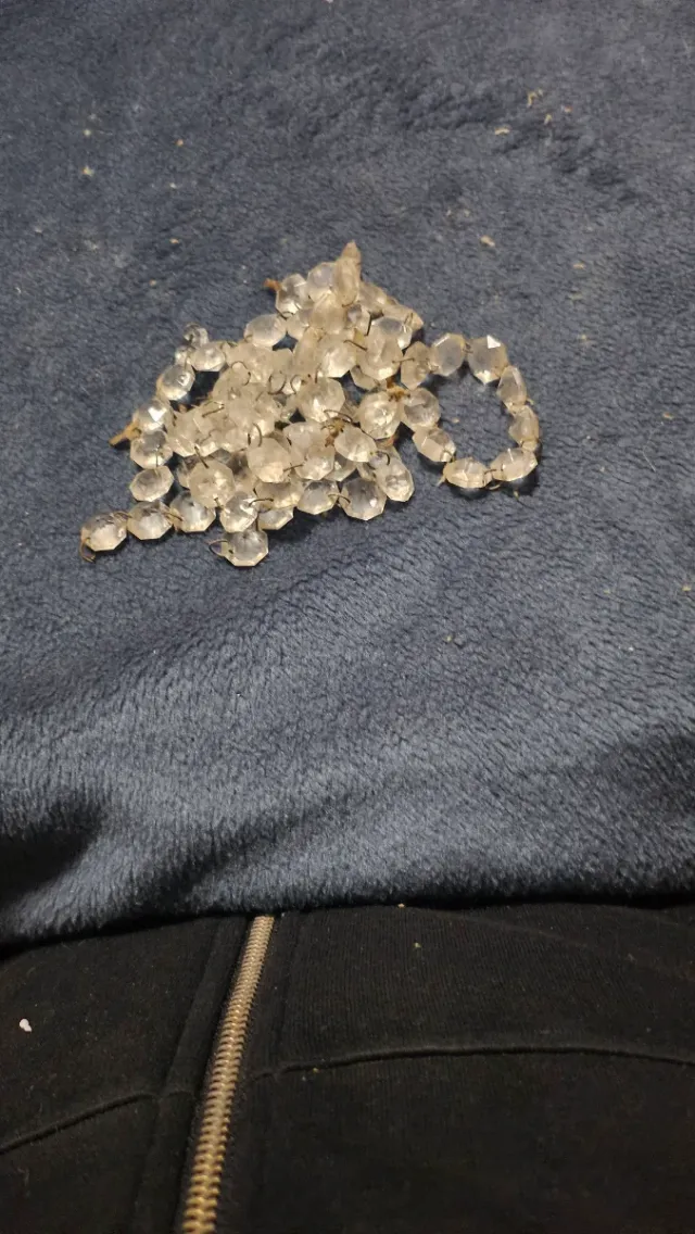 Lámpara de bronce y cristal