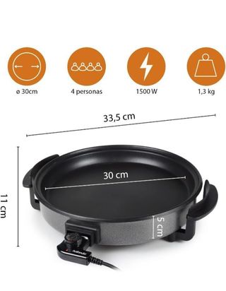 Sartén eléctrica 30 cm 1500 w TRISTAR