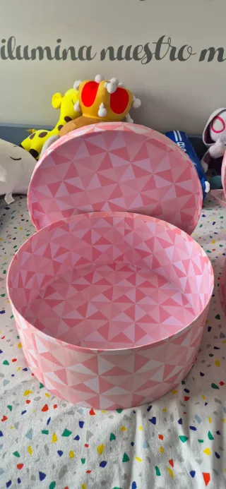 Lote 3 cajas redondas decorativas