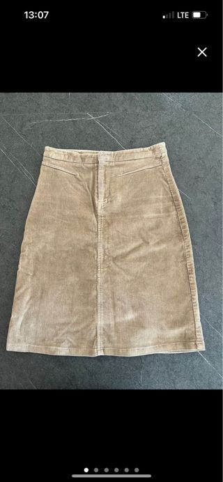 Falda de pana Tribune beige