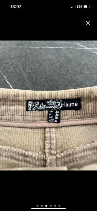 Falda de pana Tribune beige