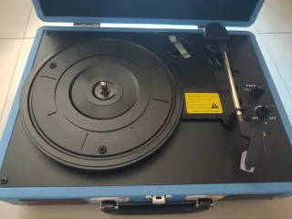 Maletín Tocadiscos Azul