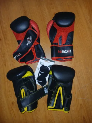 2 guantes Boxeo + Vendaje manos
