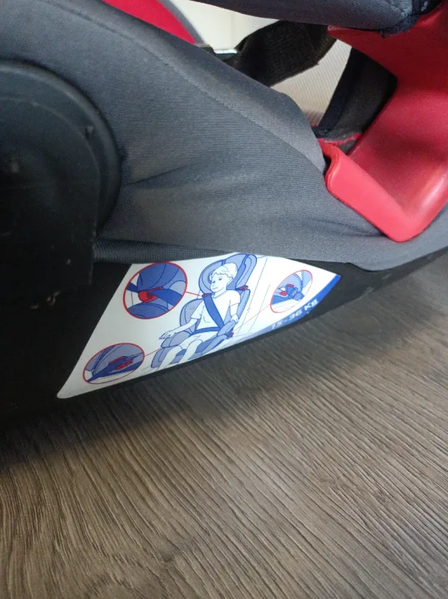 Silla coche grupo 3 roja y gris