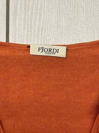 Maglione Fjordi scollatura a V arancione