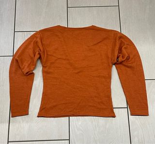 Maglione Fjordi scollatura a V arancione