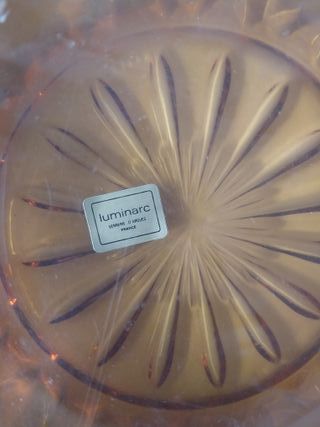 Cenicero Luminarc de cristal ámbar