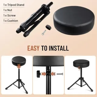 Taburete CAHAYA CY0334 Negro