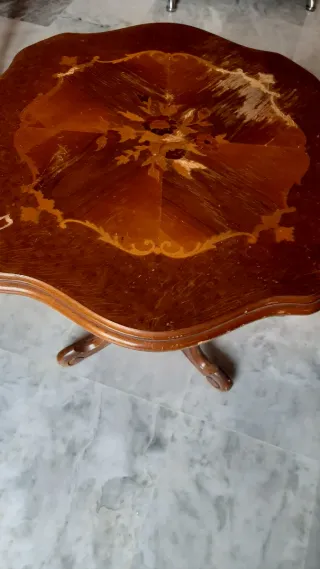 Mesita vintage madera años 80