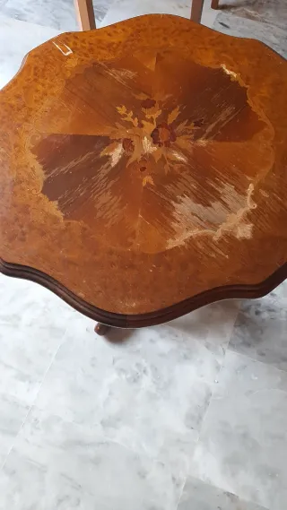 Mesita vintage madera años 80