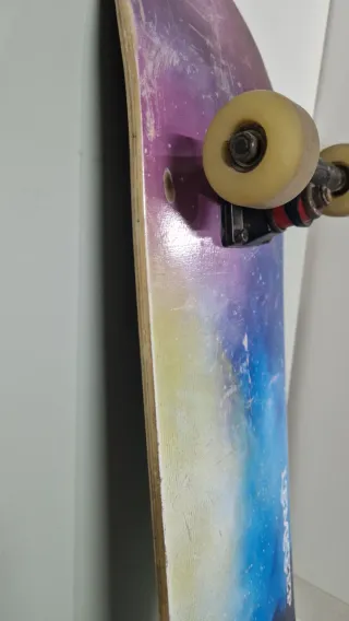 Monopatín Skate Board Madera Diseño Galaxia