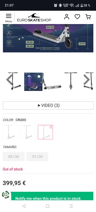 Patinete NKD Freestyle scooter profesional trucos