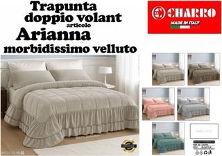 Trapunta Arianna velluto con balza