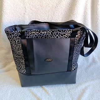 Bolso Tote de Terciopelo de leopardo con polipiel