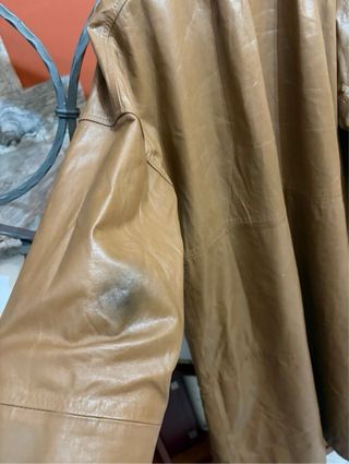 Cappotto donna vera pelle vintage marrone