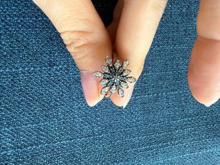 Anillo Plata Diseño Copo Nieve