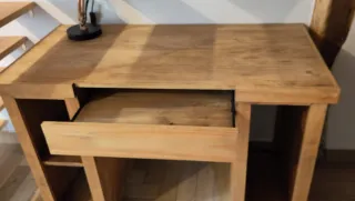 Scrivania e Sedia in Legno Massello - Stile Rustico