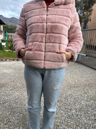 pelliccia rosa comoda